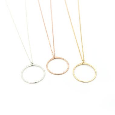 Rim Hoop Necklace for wholesale by Saressa Designs