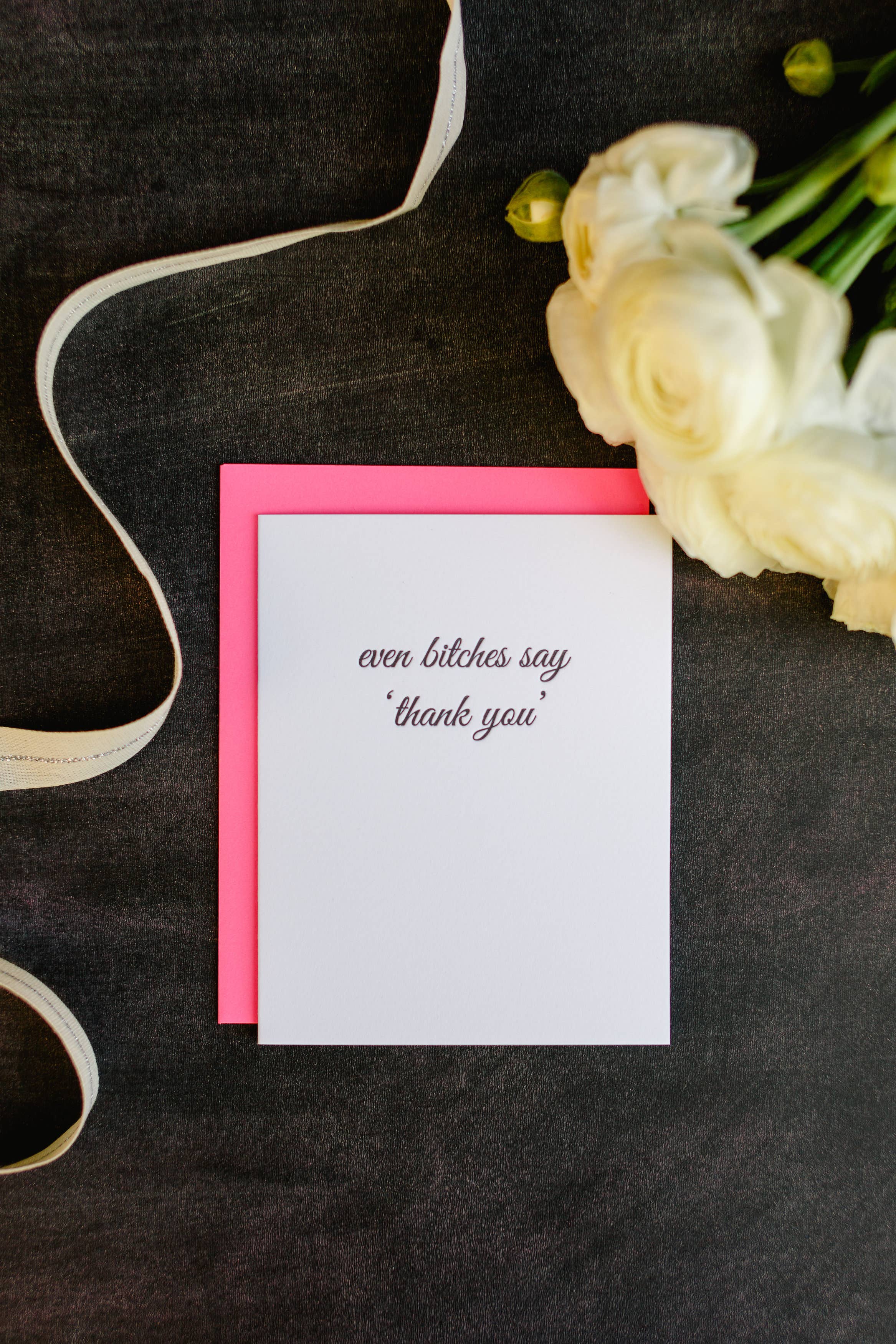 Chez Gagné – wholesale Tackkort – Även Bitches Säger Tack - Tack - Boktryckskort3