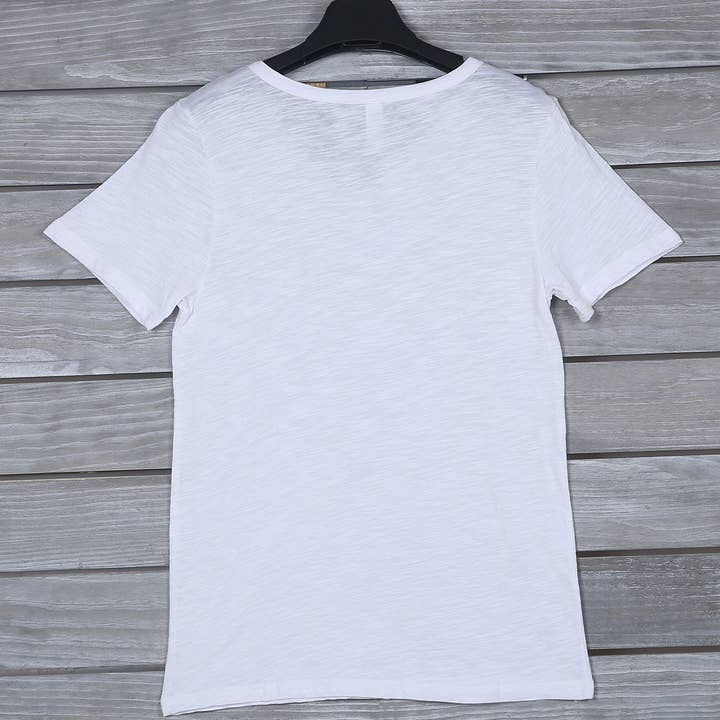 Mad Man - Wholesale T-Shirt - Men's - White V-Neck Men's Tee Shirt1