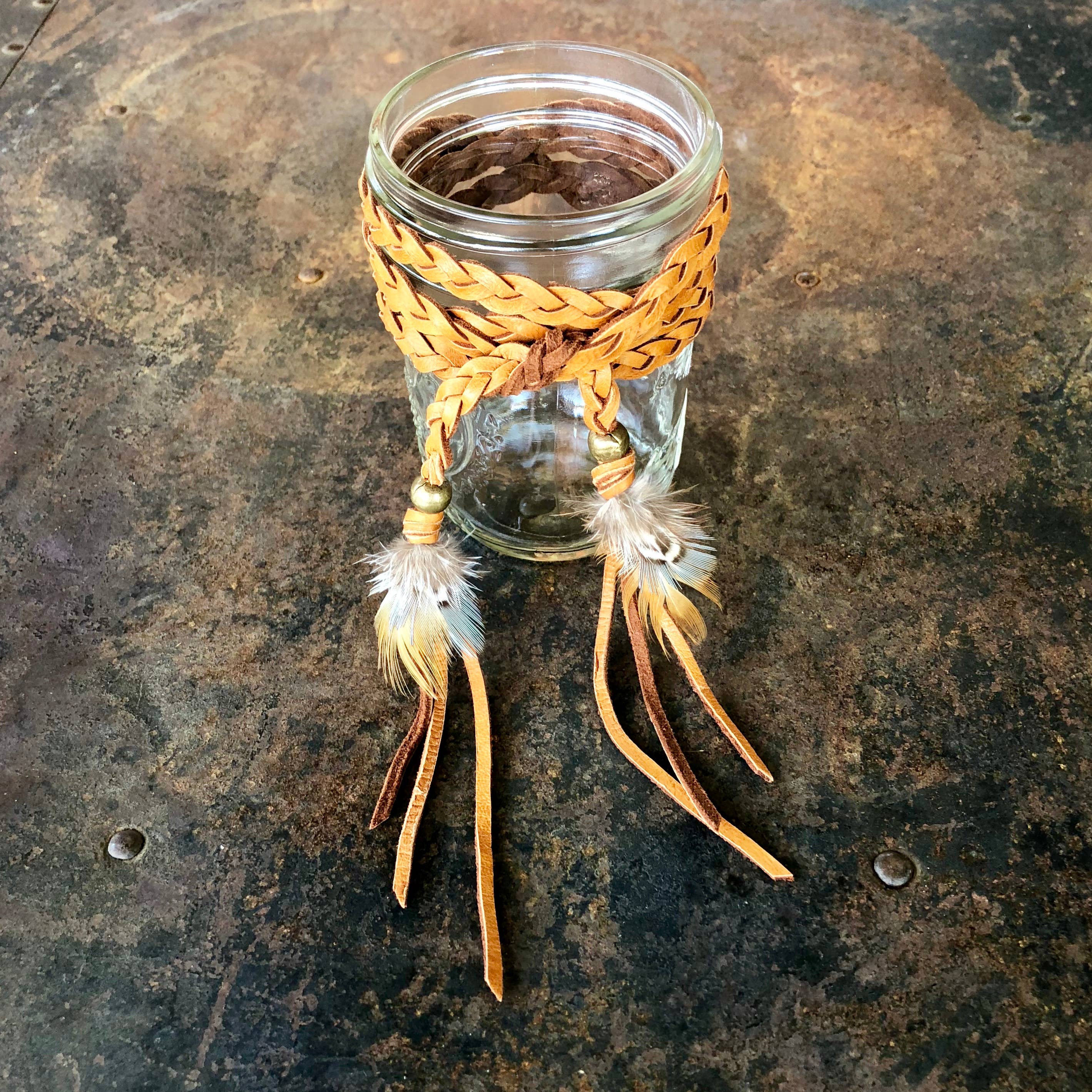 ASTALI - Wholesale Hat Accessory - Women's - Leather Wrap Accessory - Rust, Bracelet/Lariat/Hatband5