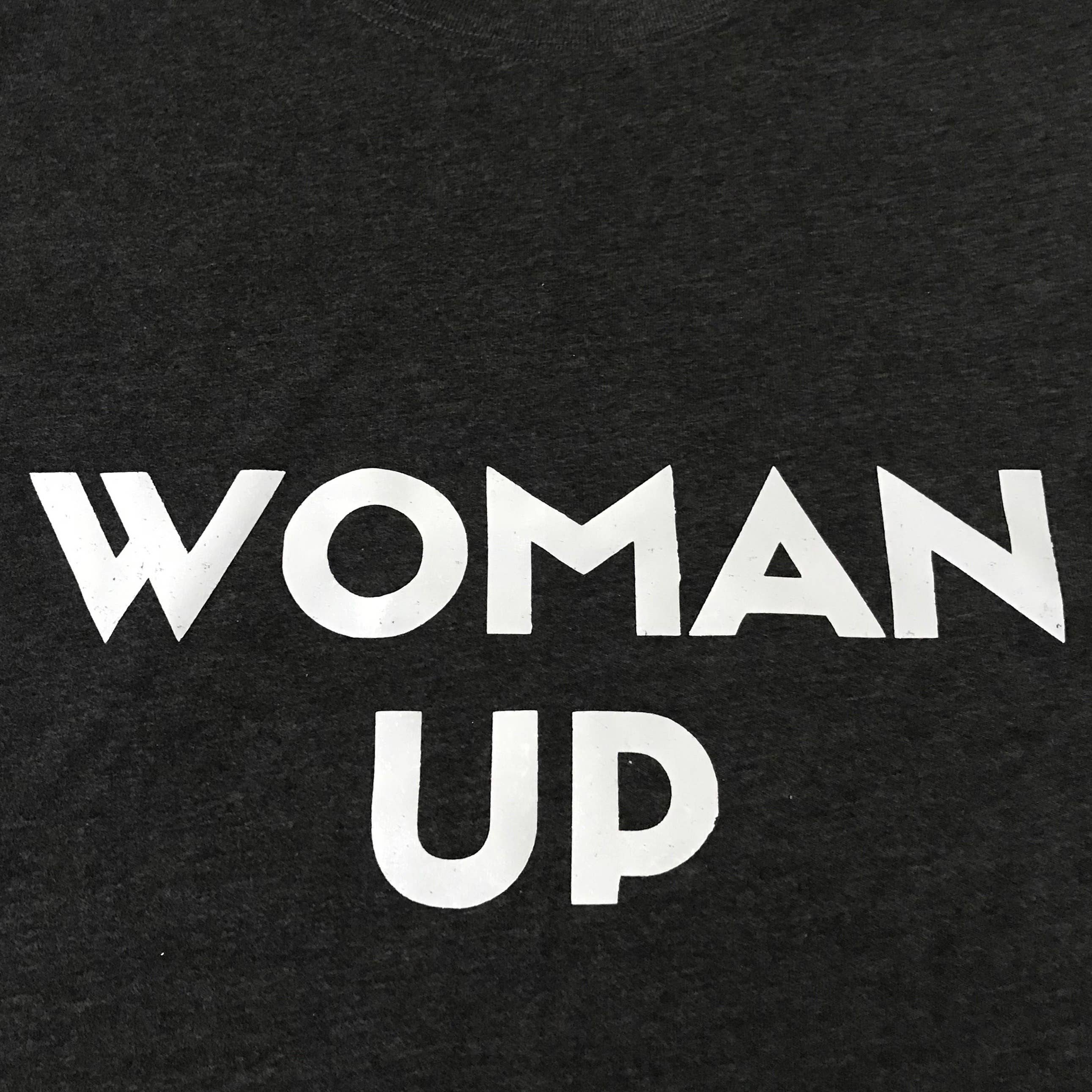 Around Eco - Wholesale Screen Printed T-Shirt - Women's - Dark Gray Woman Up1