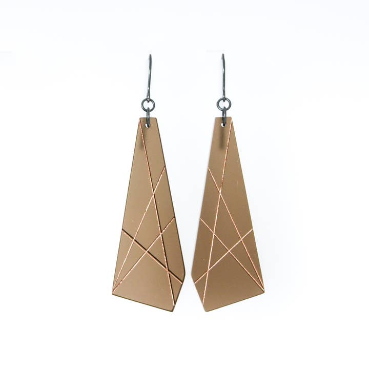 Polygon Earrings {acrylic} for wholesale by Bird of Virtue