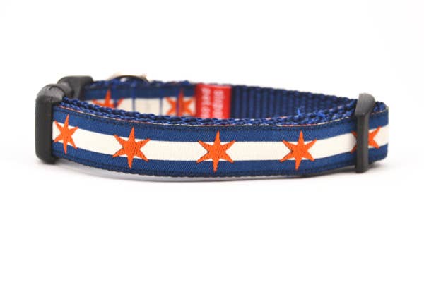 six point pet - Vente Collier – chien - Six Points Étoiles - Marine & Orange3