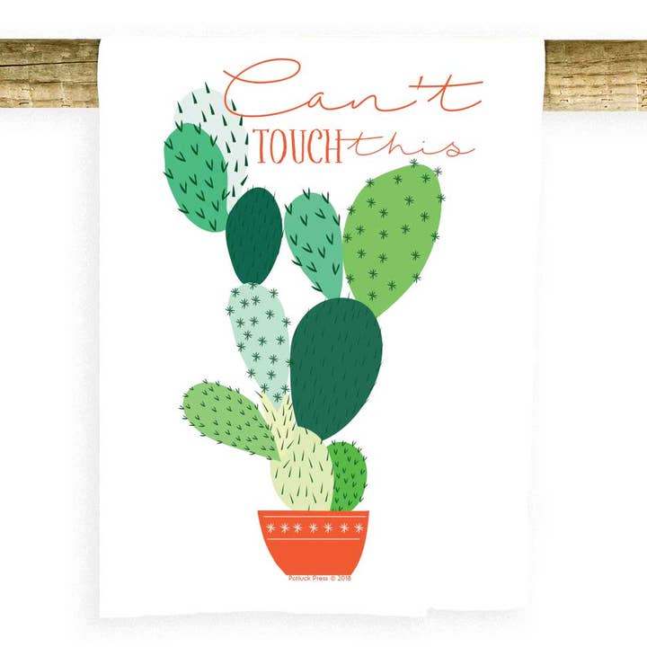 Can't Touch This Cactus Towel for wholesale by Potluck Press
