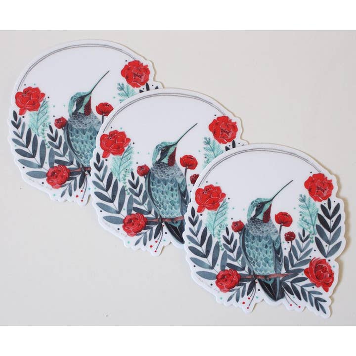 Set of Three Humming Bird Stickers for wholesale by michele maule