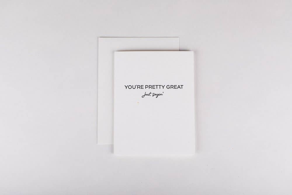 Wrinkle & Crease Paper Products - Wholesale Everyday Greeting Card - You're Pretty Great - Greeting Card1