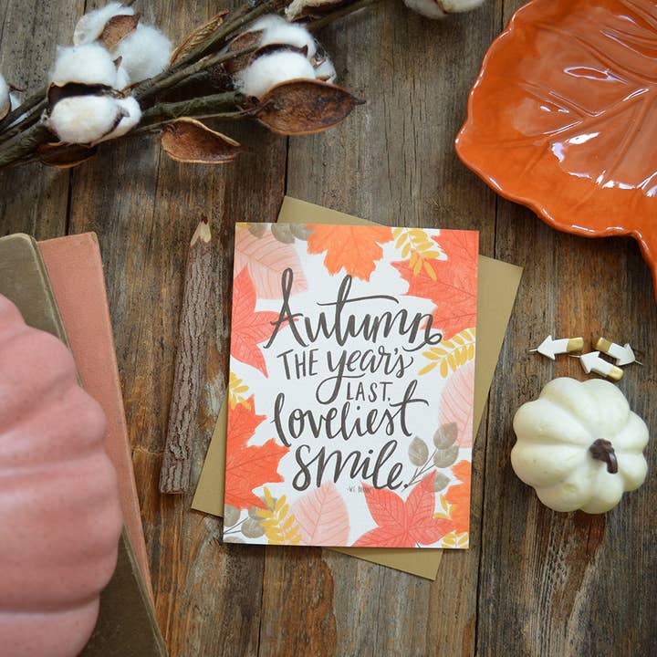 Pen & Paint - Wholesale Season's Greetings Card - Greeting Card, Autumn, Seasonal, Autumn Smile, Fall Card2