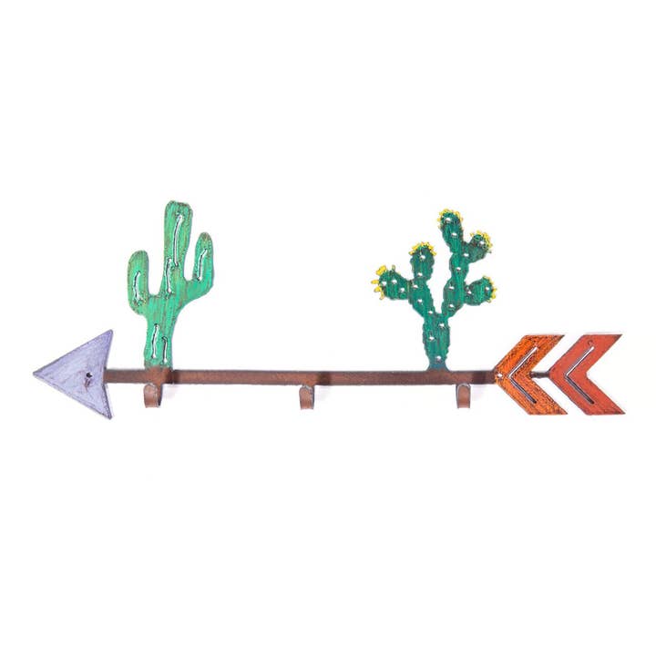 Whimsies - Wholesale Wall hook - Cactus key hook Western Southwestern Prickly pear dog leash1