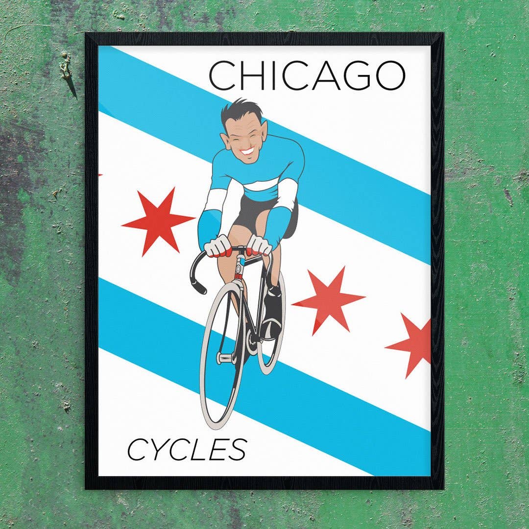 Fridgedoor - Wholesale Art Print - 11'' x 14'' Chicago Cycles Print0
