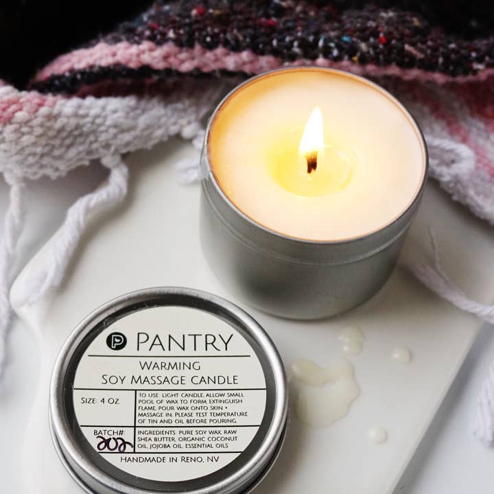 Pantry Products - Skin, Body, + Wellness - Wholesale Travel Candles - Soy Massage Candle - Jojoba and Essential Oils Candle0