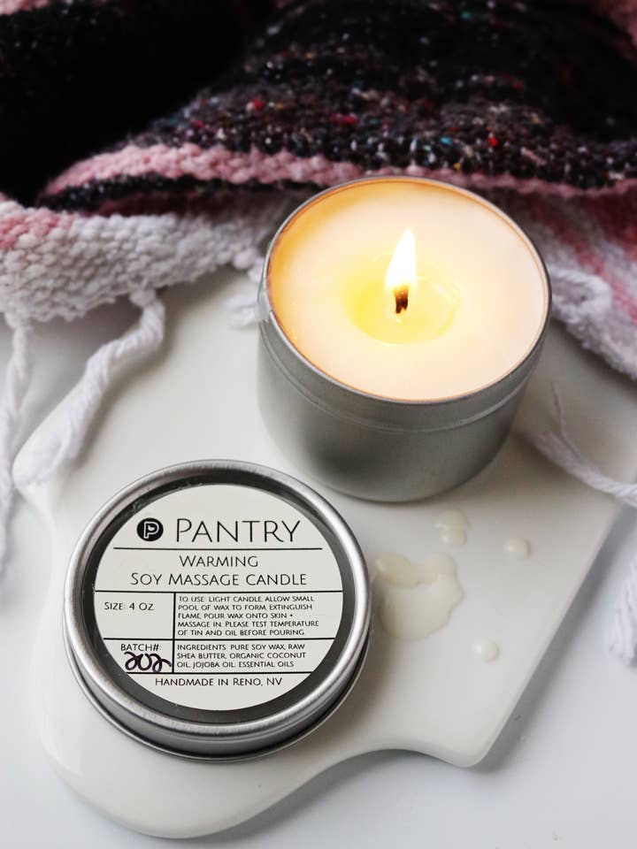 Vela de Masaje de Soja - Vela de Jojoba y Aceites Esenciales para venta al por mayor de Pantry Products - Skin, Body, + Wellness