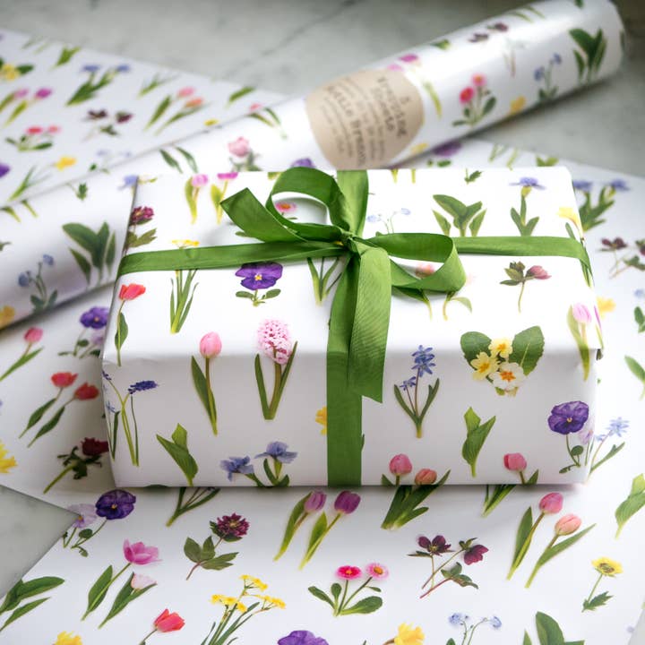Rainbow of Spring Flowers | Gift Wrap Rainbow of Spring Flowers | Gift Wrap
