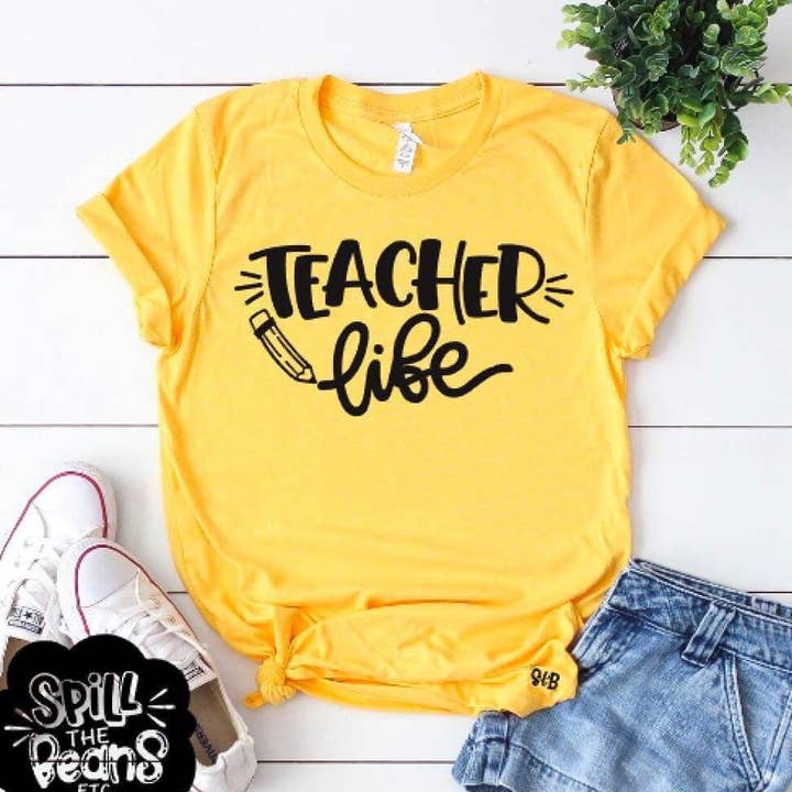 Teacher Life Adult Tank Or Tee for wholesale by spillthebeansetc