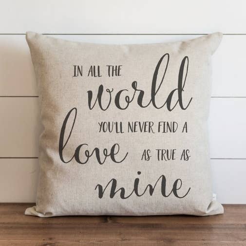 In All The World Pillow Cover for wholesale by Porter Lane Home