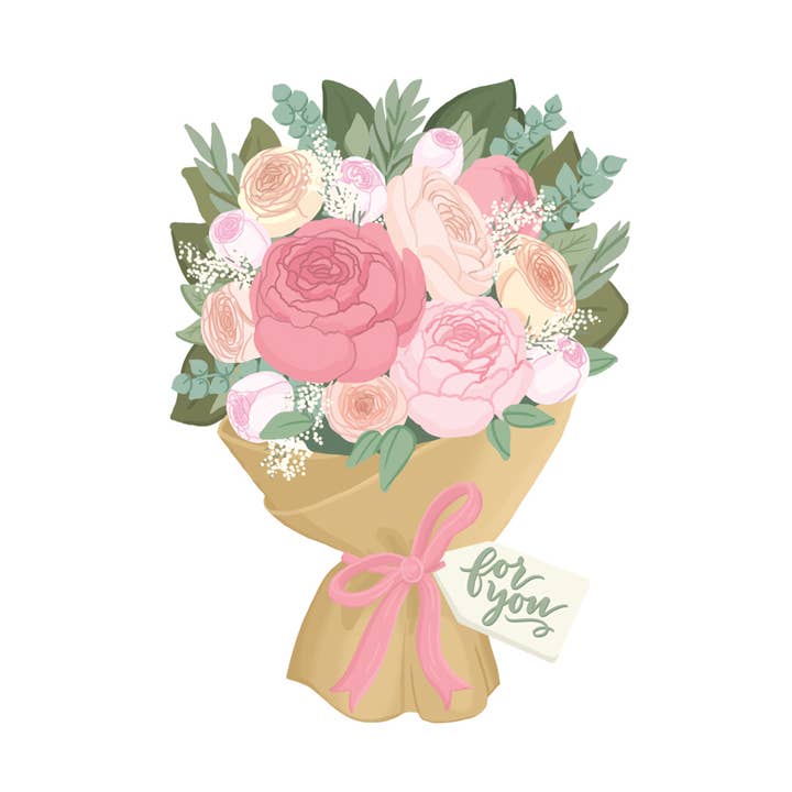 For You Bouquet Carte découpée pour la vente par Alexis Mattox Design