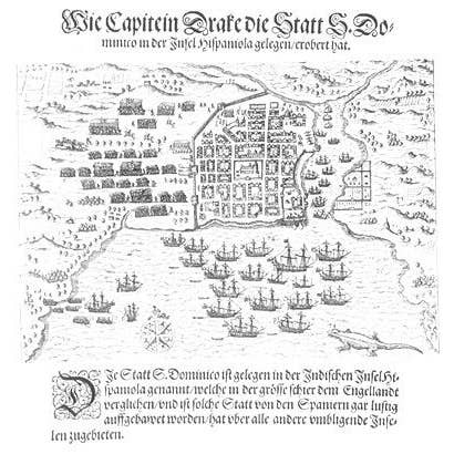 Santo Domingo, Dominican Republic in 1599 for wholesale by Historic Urban Plans, Inc.