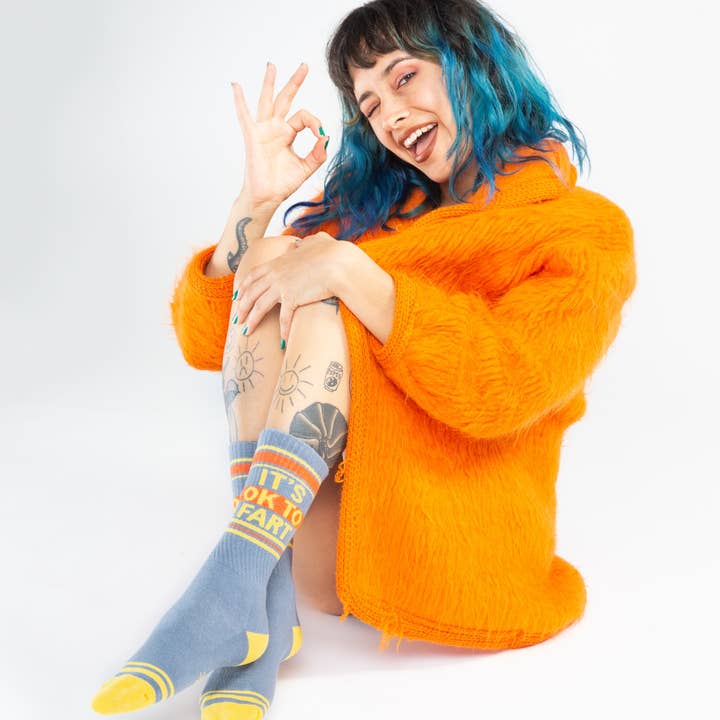 Gumball Poodle - Wholesale Socks - Unisex - It's OK To Fart Gym Crew Socks1