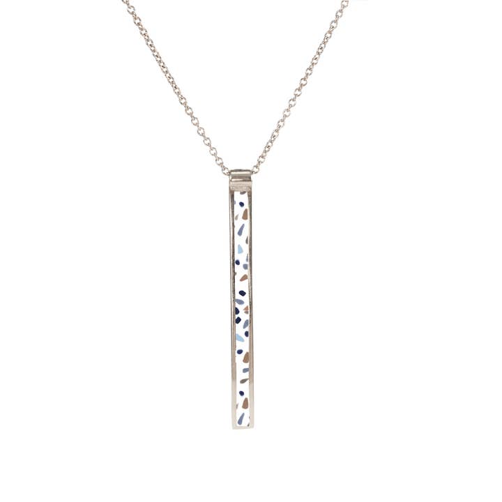 Neutral Terrazzo Mod Stick Neck for wholesale by Marionwild Jewelry