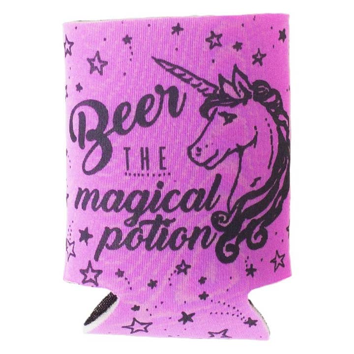 Cinder + Salt - Wholesale Drink Huggers & Koozies - Can Cooler - Unicorn Beer Magical Potion1