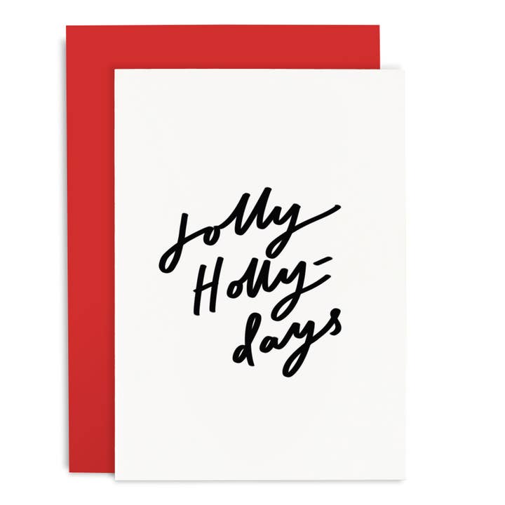 Old English Company – Engroshandel Julekort – Jolly Holly Dage Rød Jul/Ferie Card