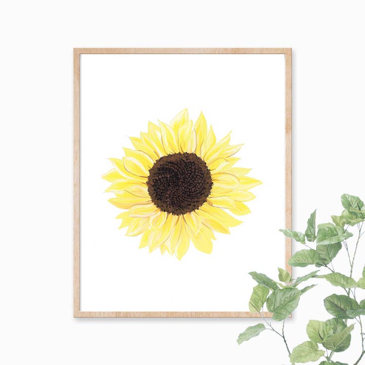 Sunflower Art Print 8X10 for wholesale by Katelyn Morse Art