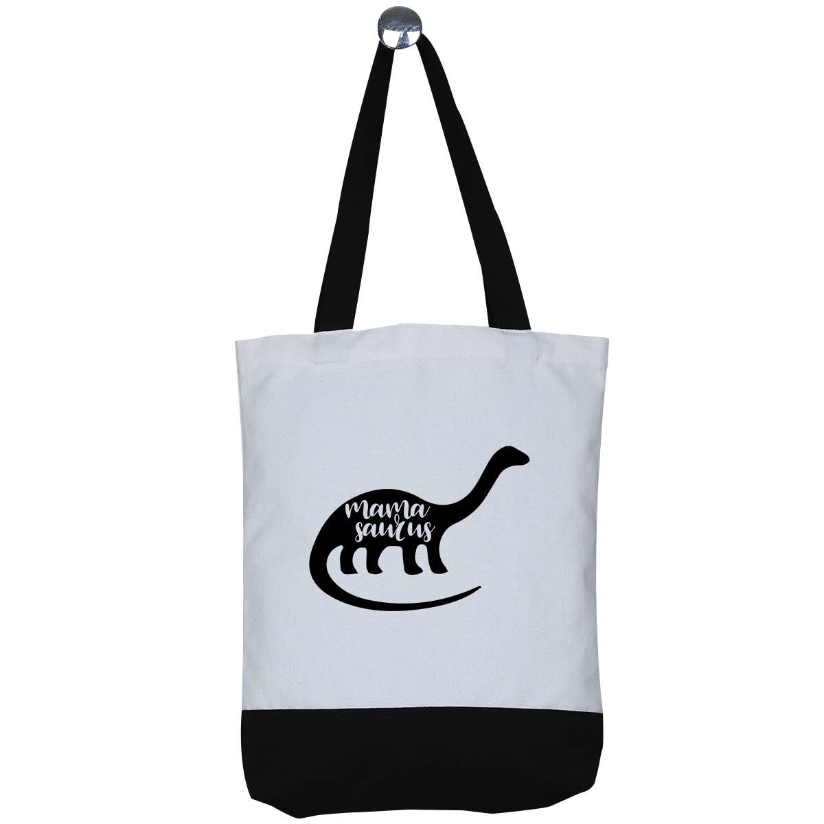 Made2Order - Wholesale Tote Bag - Women's - Mamasaurus Tall Canvas Reusable Tote Bag0