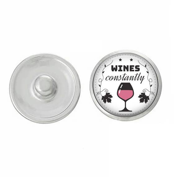 Wine - Wines Constantly - Snap for Snap Jewelry for wholesale by Say It in A Snap Jewelry