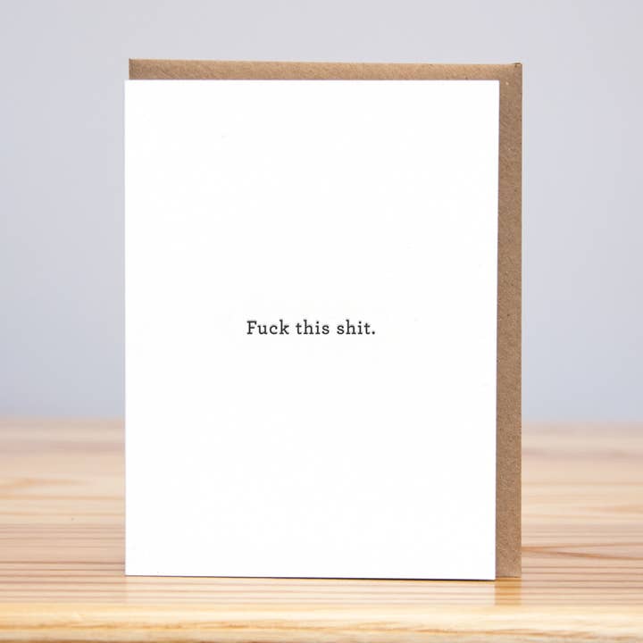 Baiser cette merde (Letterpress) pour la vente par Huckleberry Letterpress