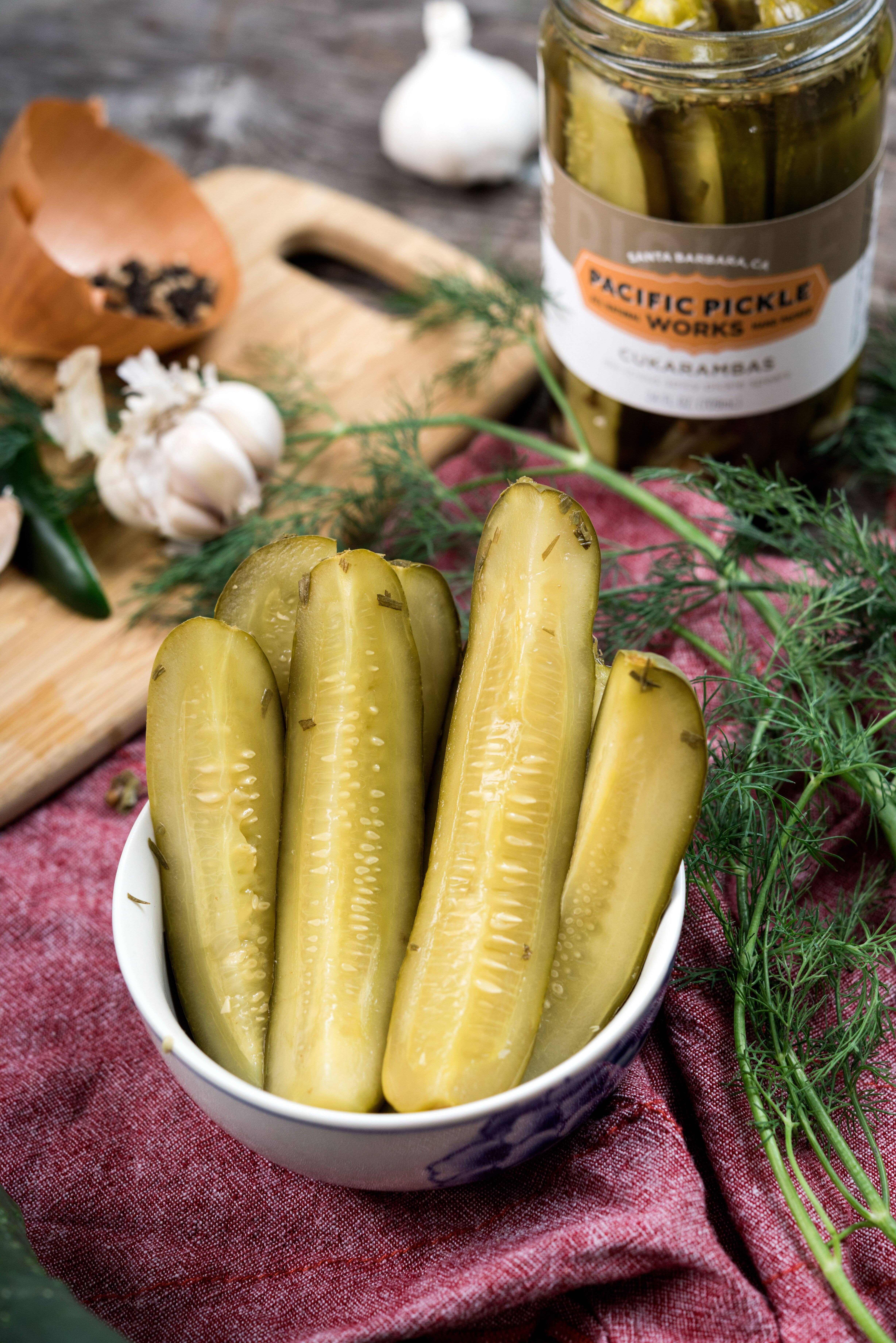 Pacific Pickle Works - Wholesale Pickled Vegetables - ¡Ay Cukarambas! Spicy Garlic Dill Pickles1
