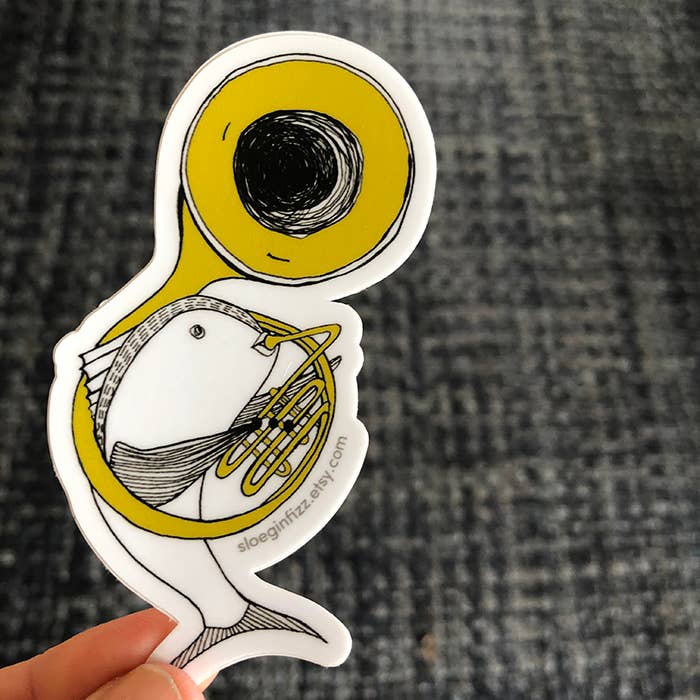 Sloe Gin Fizz - Wholesale Sticker - Tuna Playing a Tuba Vinyl Sticker1