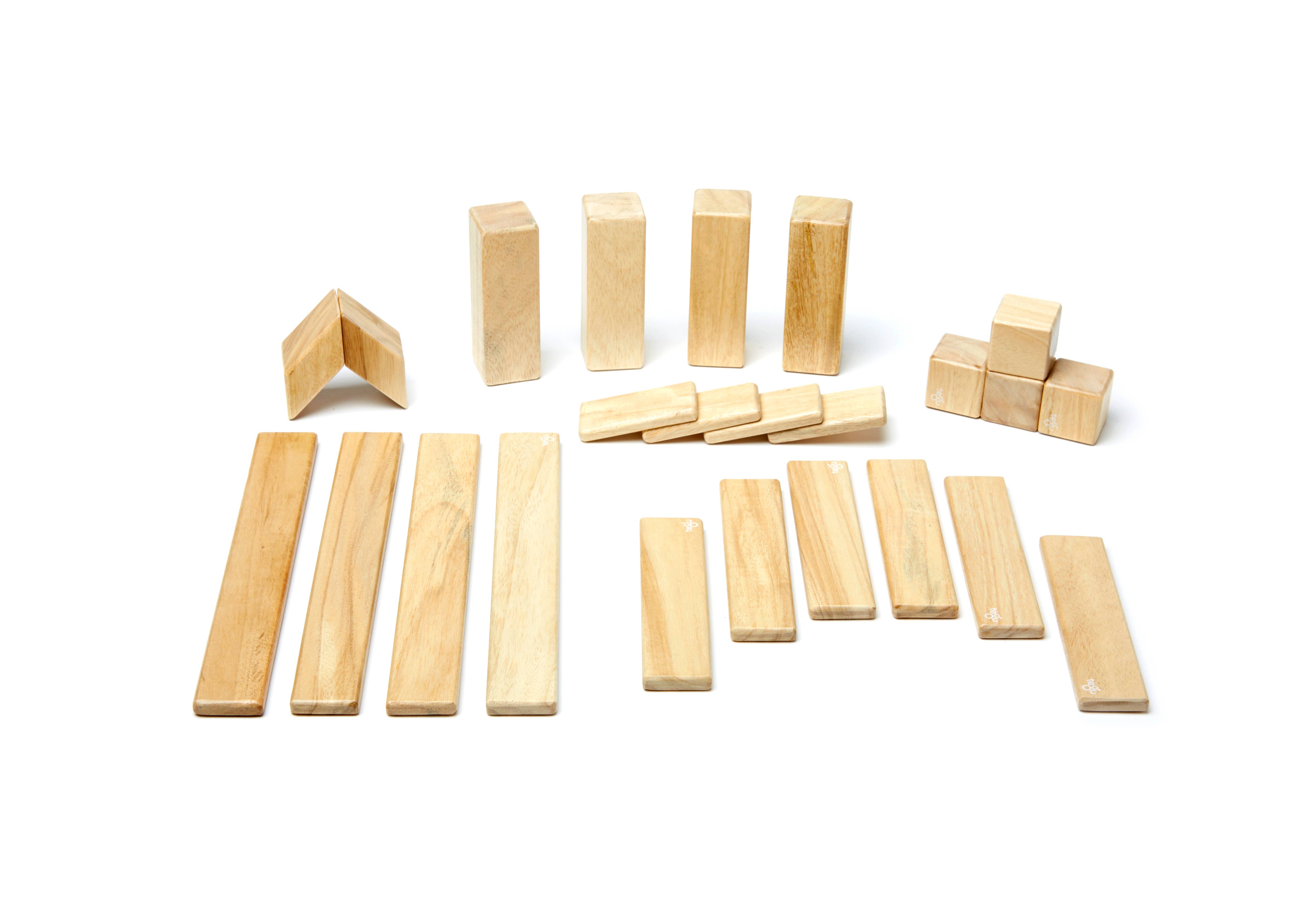 Tegu - Wholesale Building Set - Kids - 24 Piece Magnetic Wooden Block Set2