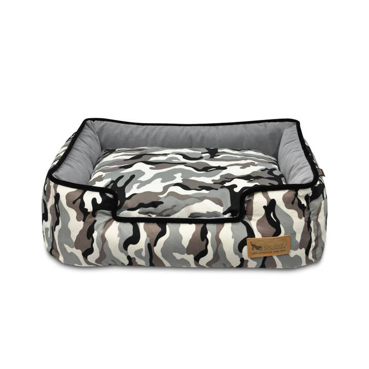 P.L.A.Y. Pet Lifestyle and You - Wholesale Pet Bed - Dog - Camouflage Lounge Bed - White