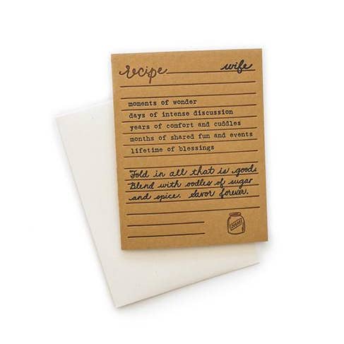 Brød & Butter: Kone Opskrift Card for engroshandel hos Belle & Union