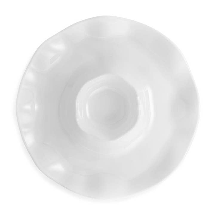 Q Squared - Wholesale Platter - Ruffle 16" Chip & Dip Platter