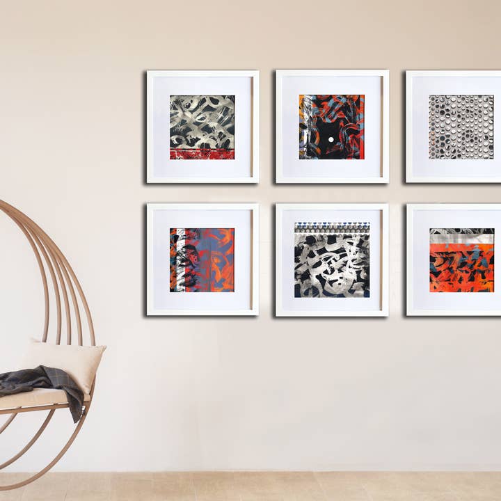 Cari Cohen Design - Wholesale Art Print - Monochrome circles