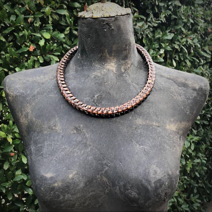 ASTALI - Wholesale Choker/Collar - Snake Vertebrae Choker, Real Vintage African Snake Bones3