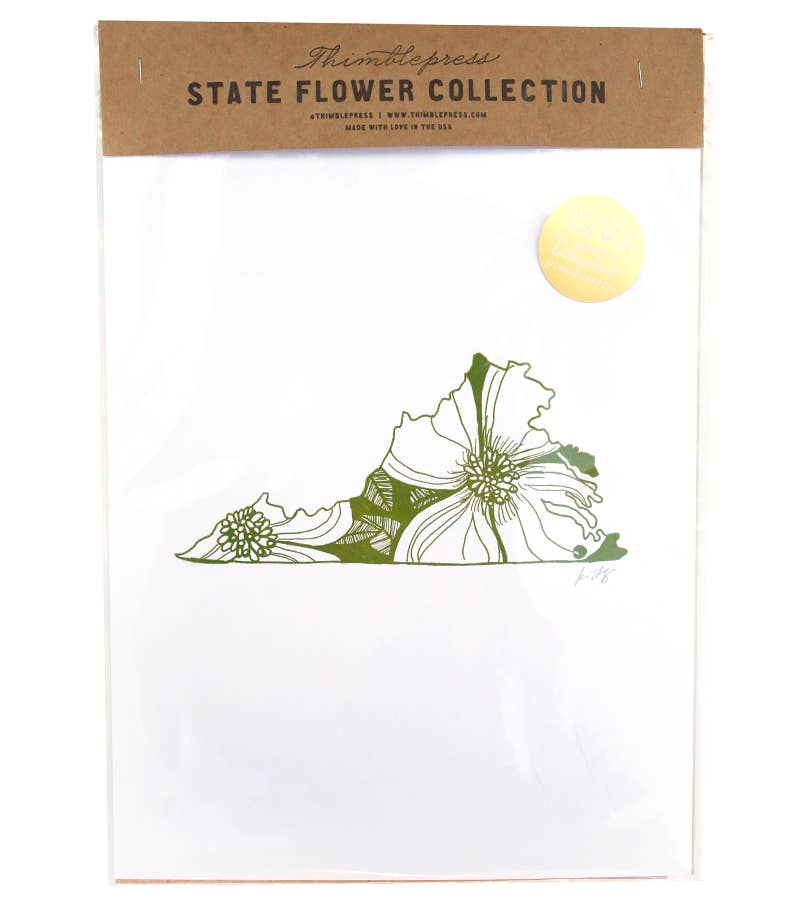 Thimblepress - Wholesale Art Print - Virginia American Dogwood Print1