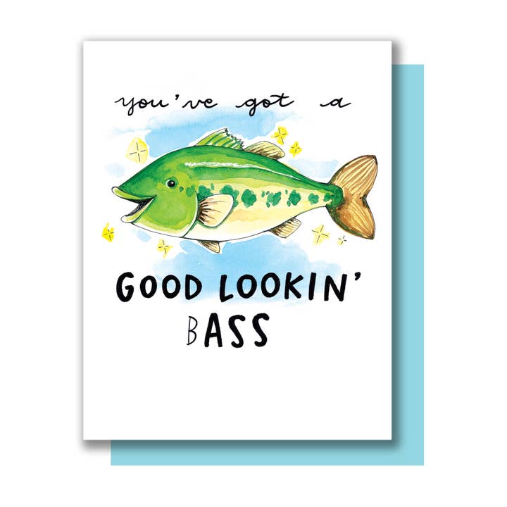 Good Lookin Bass Fish Love Card for engroshandel hos Paper Wilderness