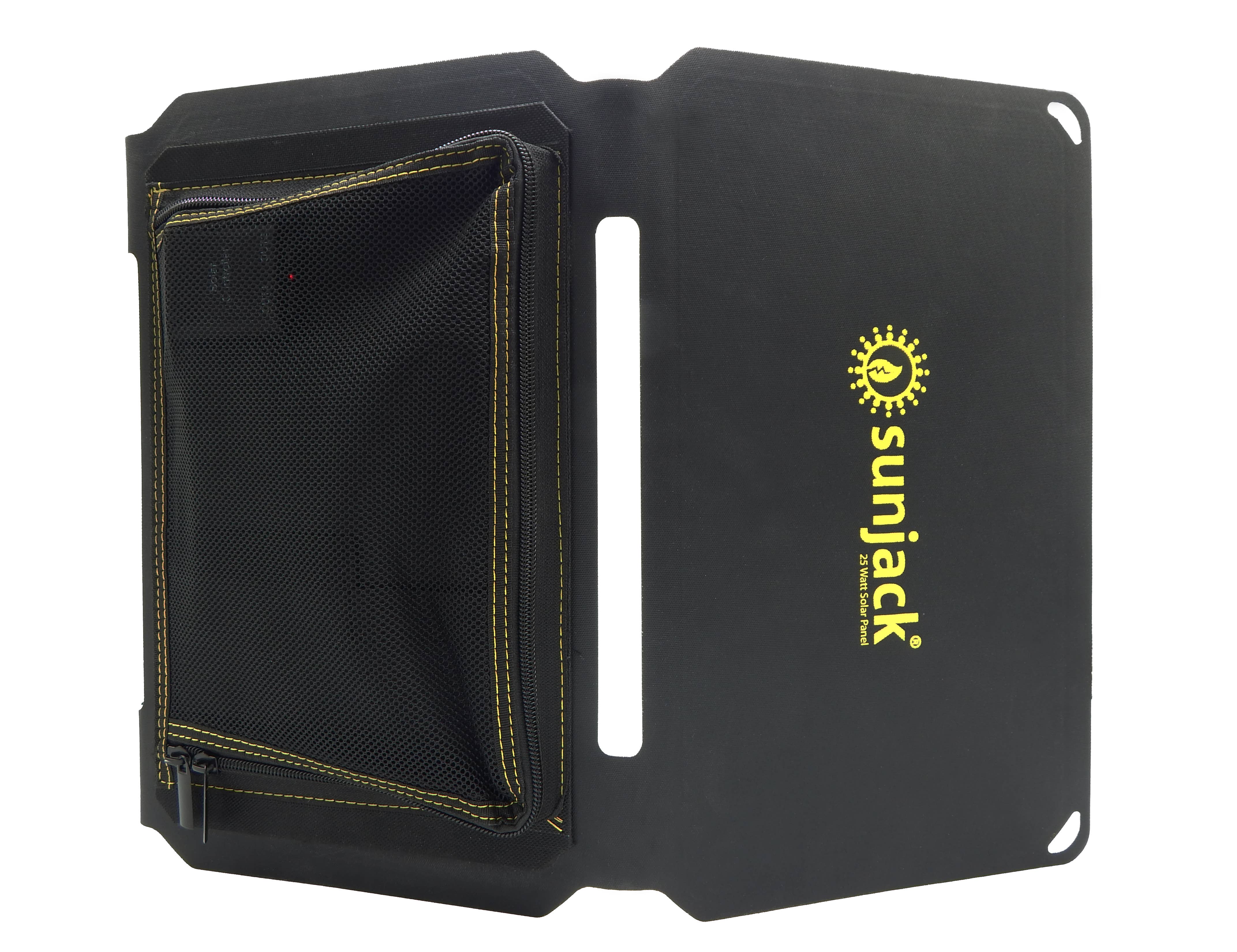 SunJack – Carregador portátil por atacado – Carregador solar portátil SunJack 25W+2x 10k mAh Powerbanks2