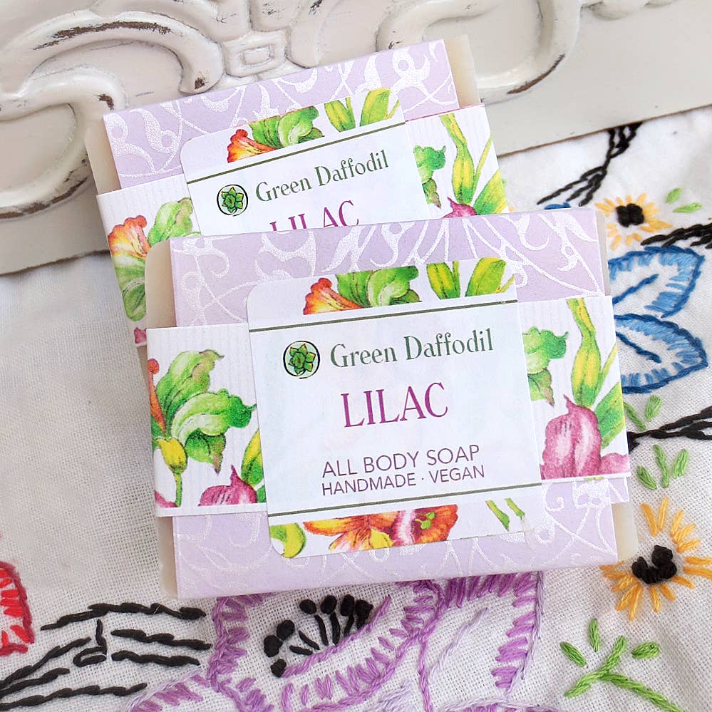 Green Daffodil Bath & Body - Wholesale Bar Soap - Lilac Natural Handmade Bar Soap - Spring Floral1