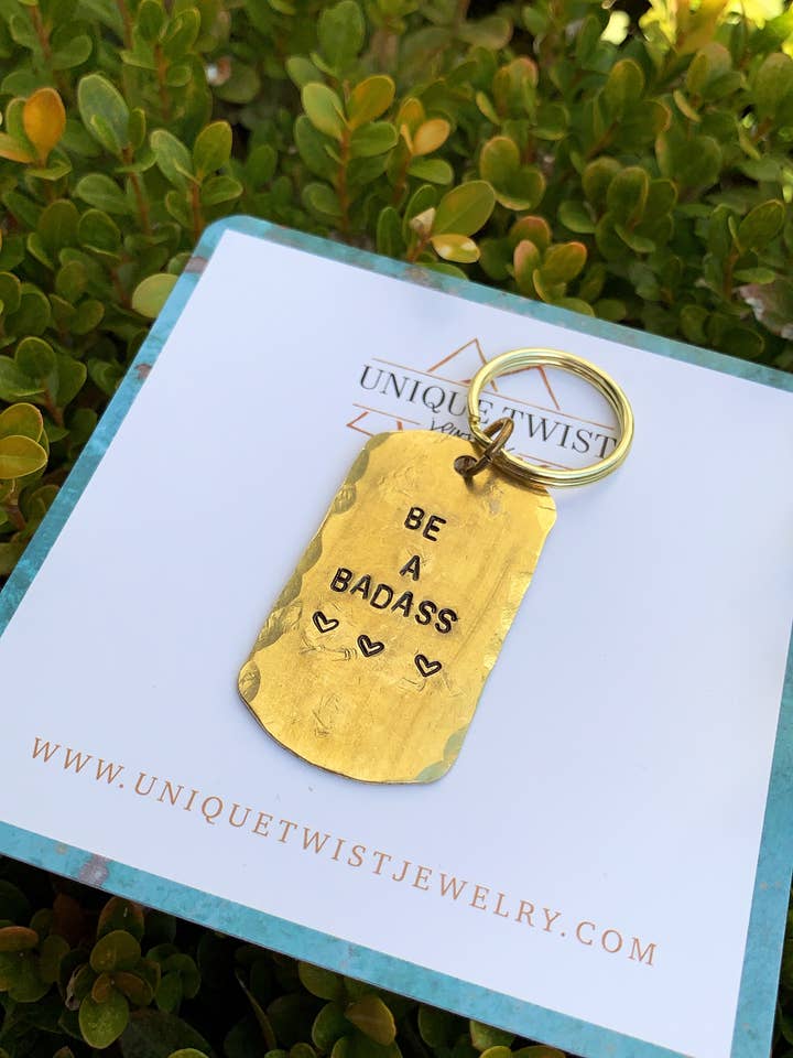 Be A Badass Keychain for wholesale by Unique Twist Jewelry