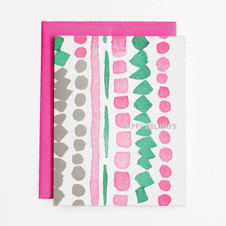 Pink & Green Card for wholesale by Party Sally
