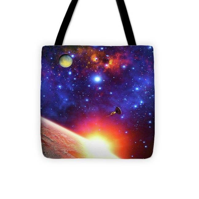 13" x 13" Relay Station Tote Bag for wholesale by Don White-Art Dreamer