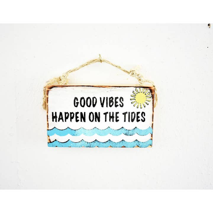 Mahalo Market - Wholesale Sign - Good Vibes Sign l Beach Sign l Surf Decor