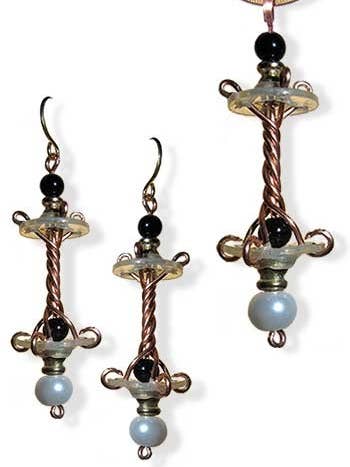 Dynamo Set - Pearl-Onyx for wholesale by LeDanse Limited Edition Jewelry