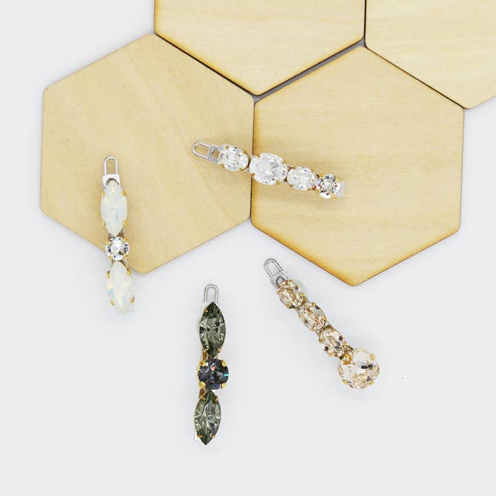 Acute Designs – wholesale Barrette – Women’s – Small Swarovski Hair Barrettes 10