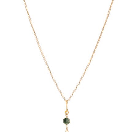 Collar de piedra de ágata verde para venta al por mayor de Stephanie Kantis