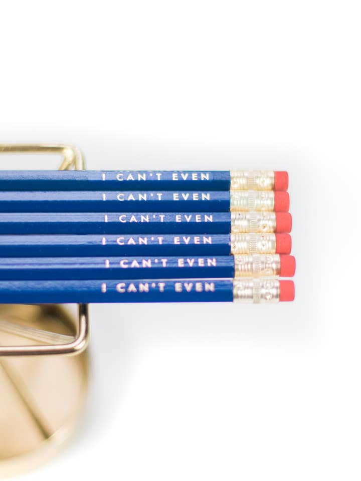 I Can't Even Pencils, Office Supplies, set of 6 for wholesale by Tiramisu Paperie