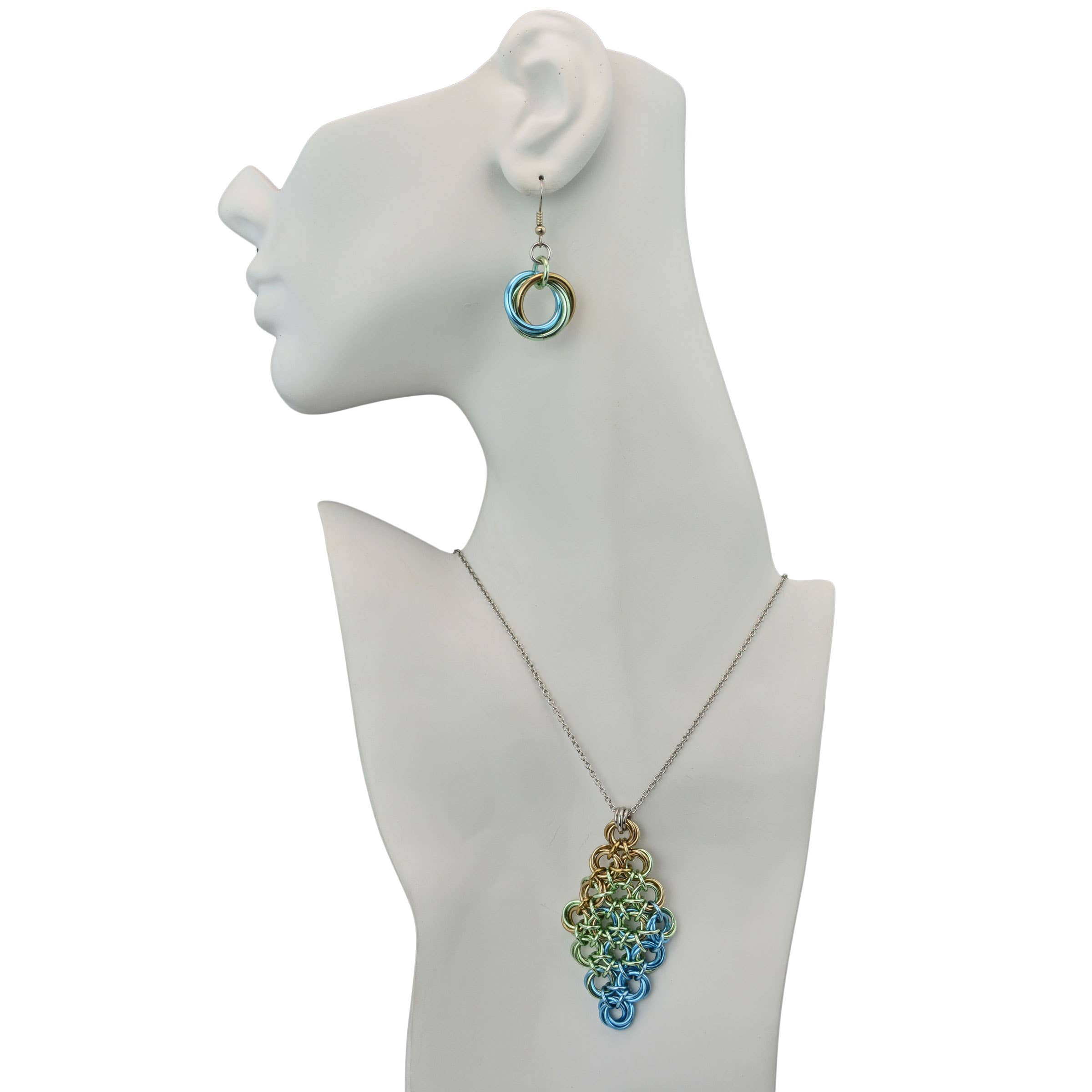 Rebeca Mojica Jewelry - Wholesale Dangle Earrings - Knotted Metal Large Knot Earring - Seashell1