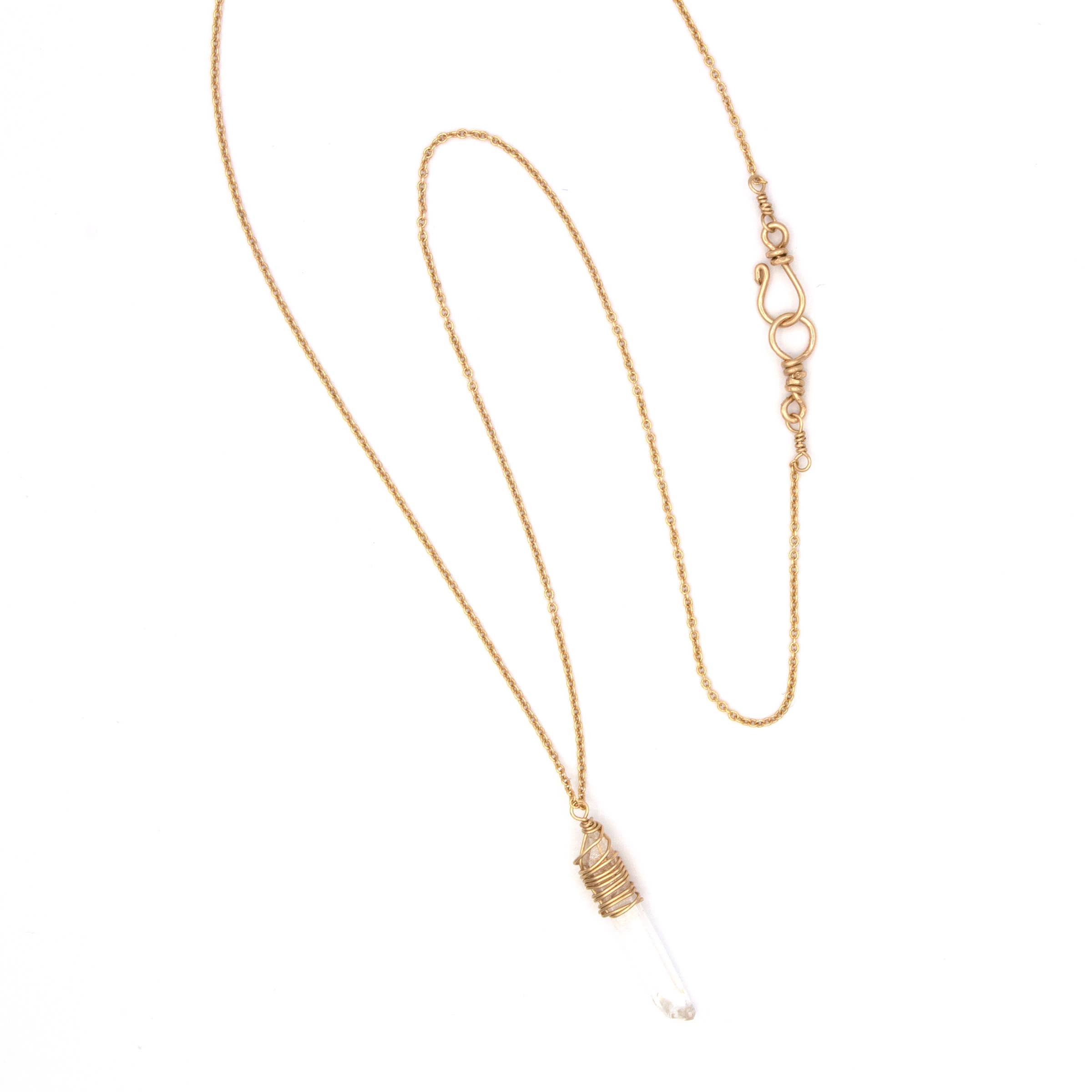 Crystal and Gold - Wholesale Pendant/Charm Necklace - Lemurian Quartz Crystal Necklace3